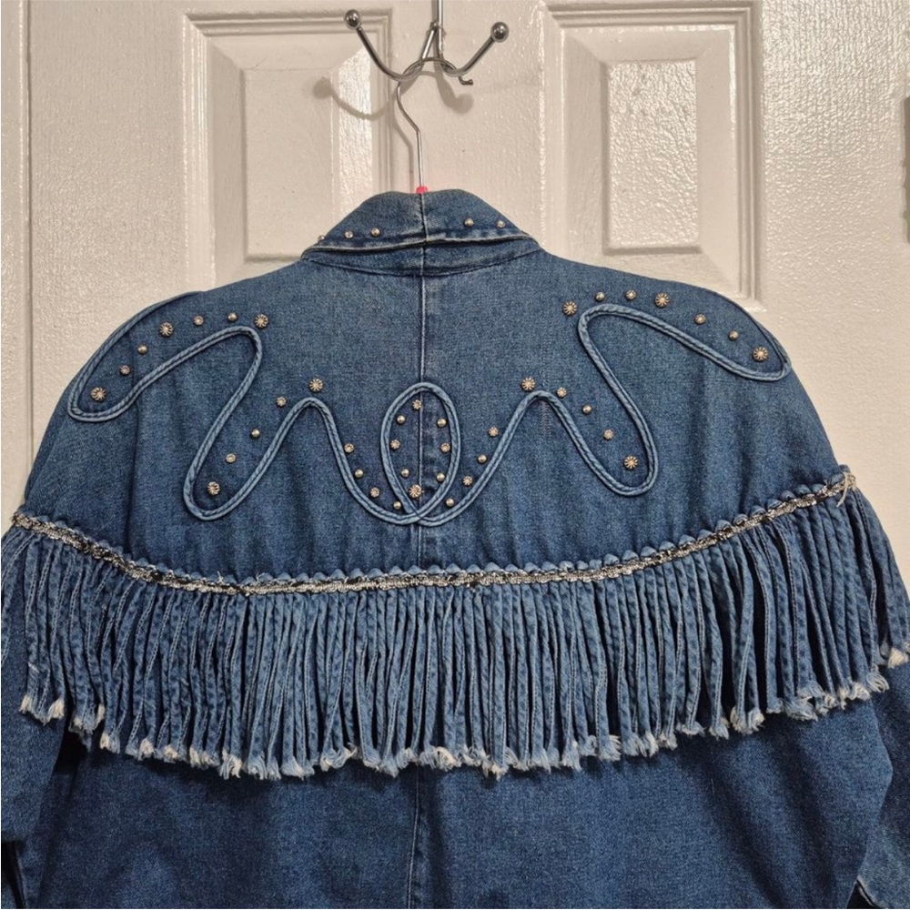 Fringe Denim Jacket - image 6